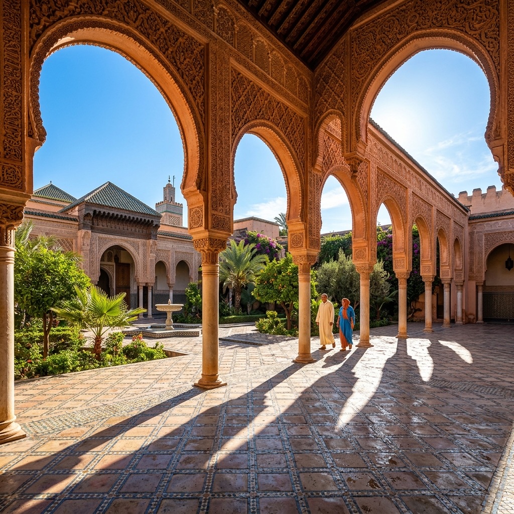 Moroccan architecture clay arches